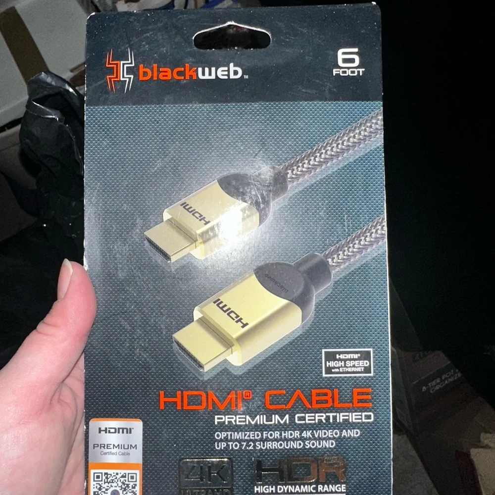 Blackweb Silver HDMI Cable - 6 Foot